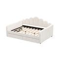 Shell Shaped Upholstered Daybed Frame With Slats