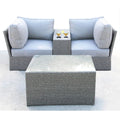 2 Person Sectional Seating Group With Cushions - Gray Mix