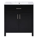 Bathroom Vanity With Sink And Ample Storage, Rectangular Undermount Sink - Black