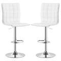 Ashbury - Upholstered Adjustable Bar Stool (Set of 2) - White
