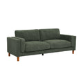 Upholstered Square Arm Sofa - Dark Green