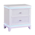 Opium - 2 Drawer Nightstand With LED Lights - White