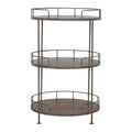 Round Butler Tray Table - Chestnut
