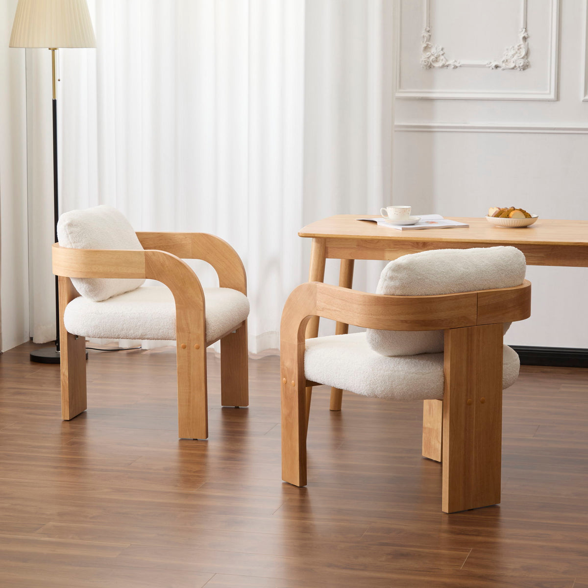 Dining Chairs With Pillow Back (Set of 2)