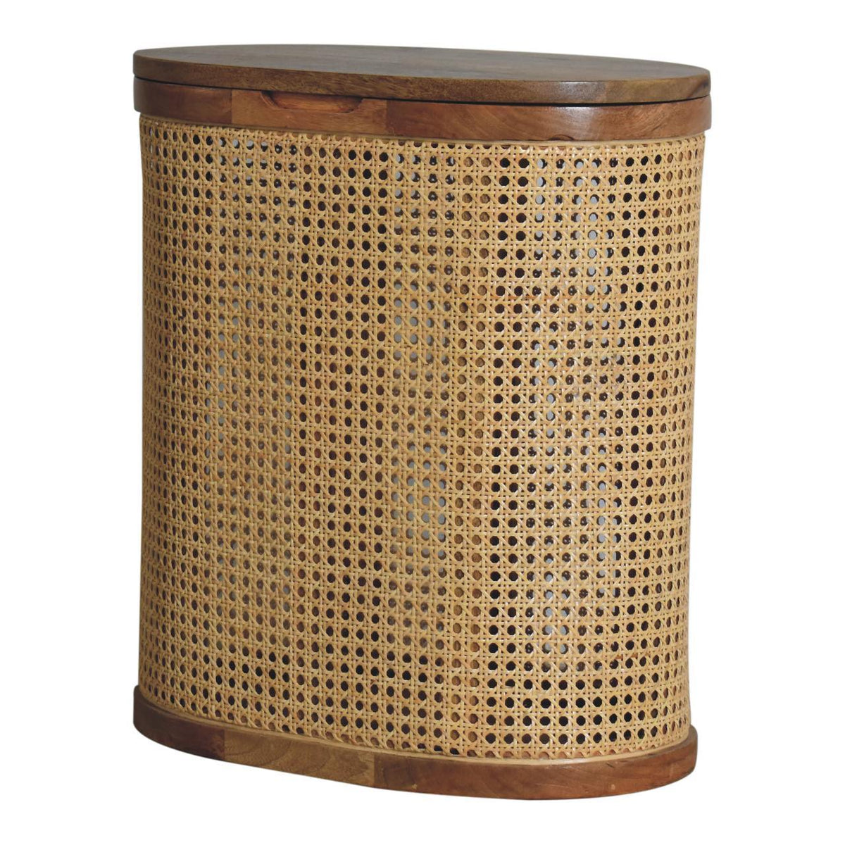 Larissa - Lid Up, Storage Stool - Oak