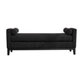 Upholstered End Of Bed Bench With Arms & 2 Bolsters For Bedroom