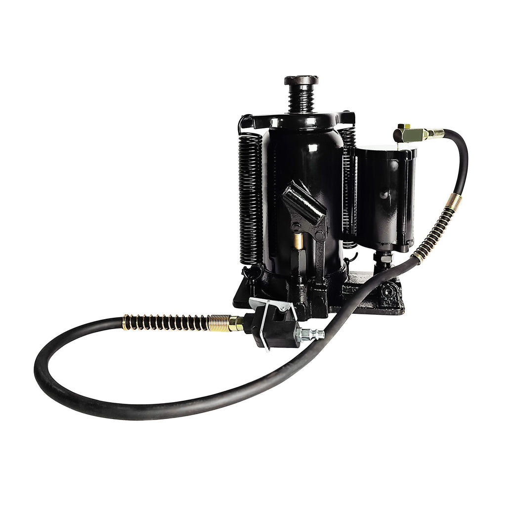Air Hydraulic Bottle Jack, 20 Ton / 40000 Lbs Bottle Jack, 10.23-20.07-Inch Lifting Range, Manual Handle And Air Pump - Black
