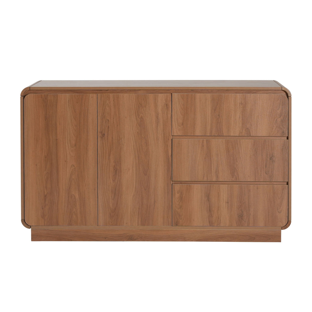 Sideboard, Wide Storage With 2 Doors And 3 Drawers