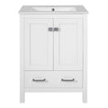 Bathroom Vanity With Integrated Undermount Ceramic Sink, 2 Doors And 1 Drawer, Soft Close Hinges