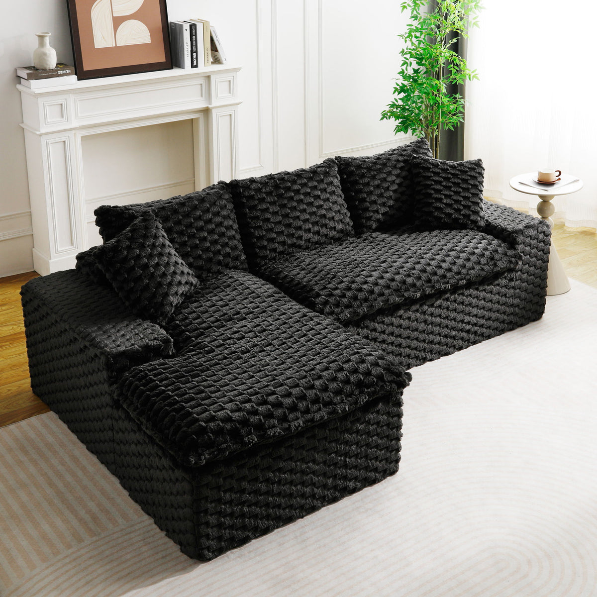 Modular Sofa, Convertible Twin Seat With Chaise Lounge