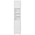 Multi Functional Corner Cabinet With Adjustable Shelves And 2 Doors