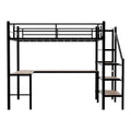 Loft Bed With L-Shaped Desk, Large Storage Space