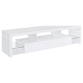 Lance - 2 Drawer TV Stand With Shelves - Gloss White