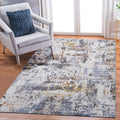 Payas - 6' X 9' Abstract Area Rug - Ivory / Blue
