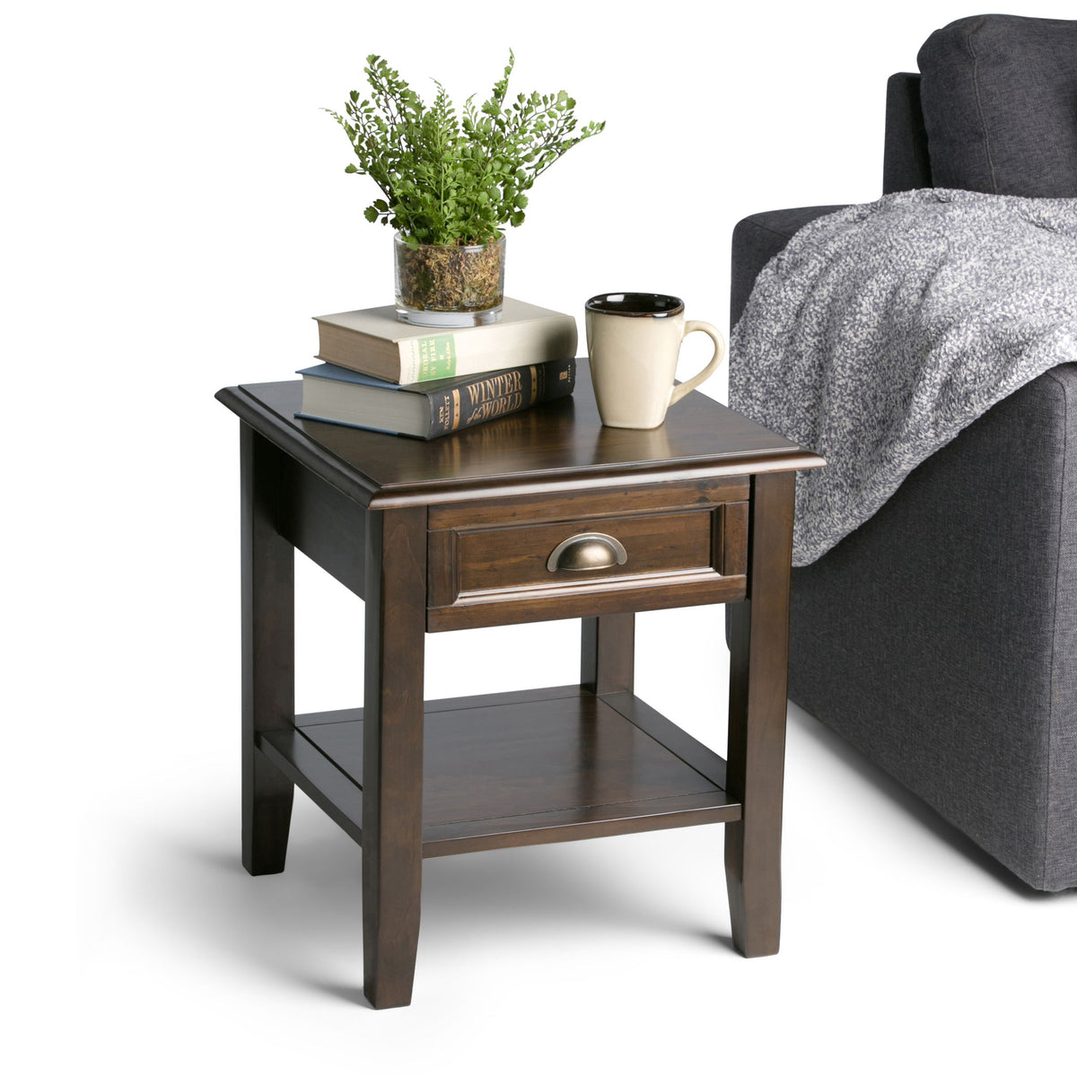 Burlington - End Table - Mahogany Brown