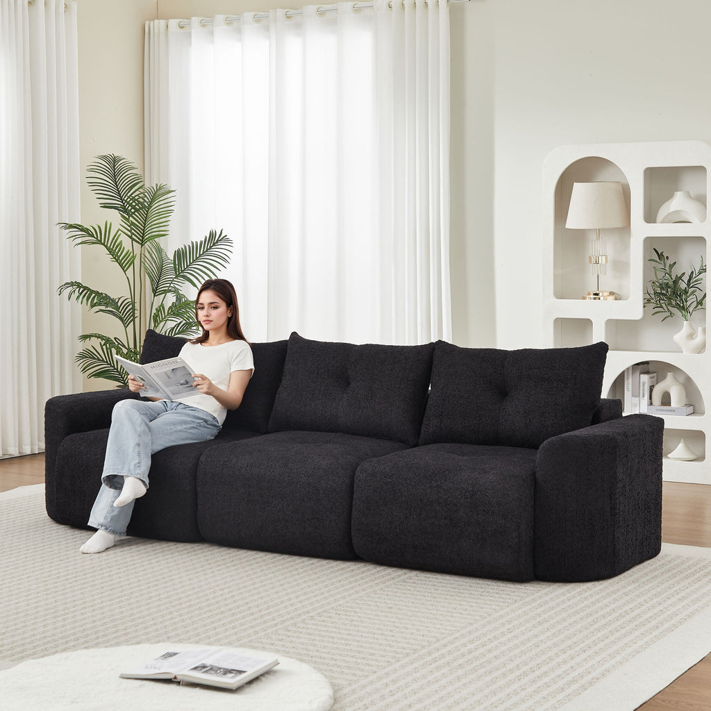 3 Seater With Thickened Armrests Sofa For Living Room