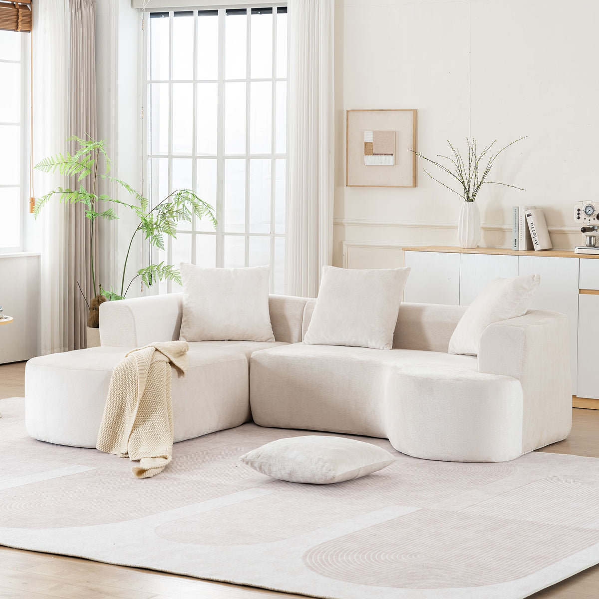 Modular Sectional Sofa With L Shape Chaise With Deep Seat