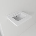 Basin Sink, Triple Faucet Holes, 2" Thick Rim, Sink Only