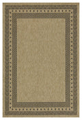 Earth - 5'3" X 7'3" Polypropylene Indoor, Outdoor Area Rug - Jute / Black