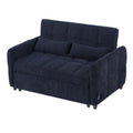 Loveseat Sofa Pull-Out Bed With Adjustable Backrest, 3 USB Ports And 2 Lumbar Pillows For Living Room