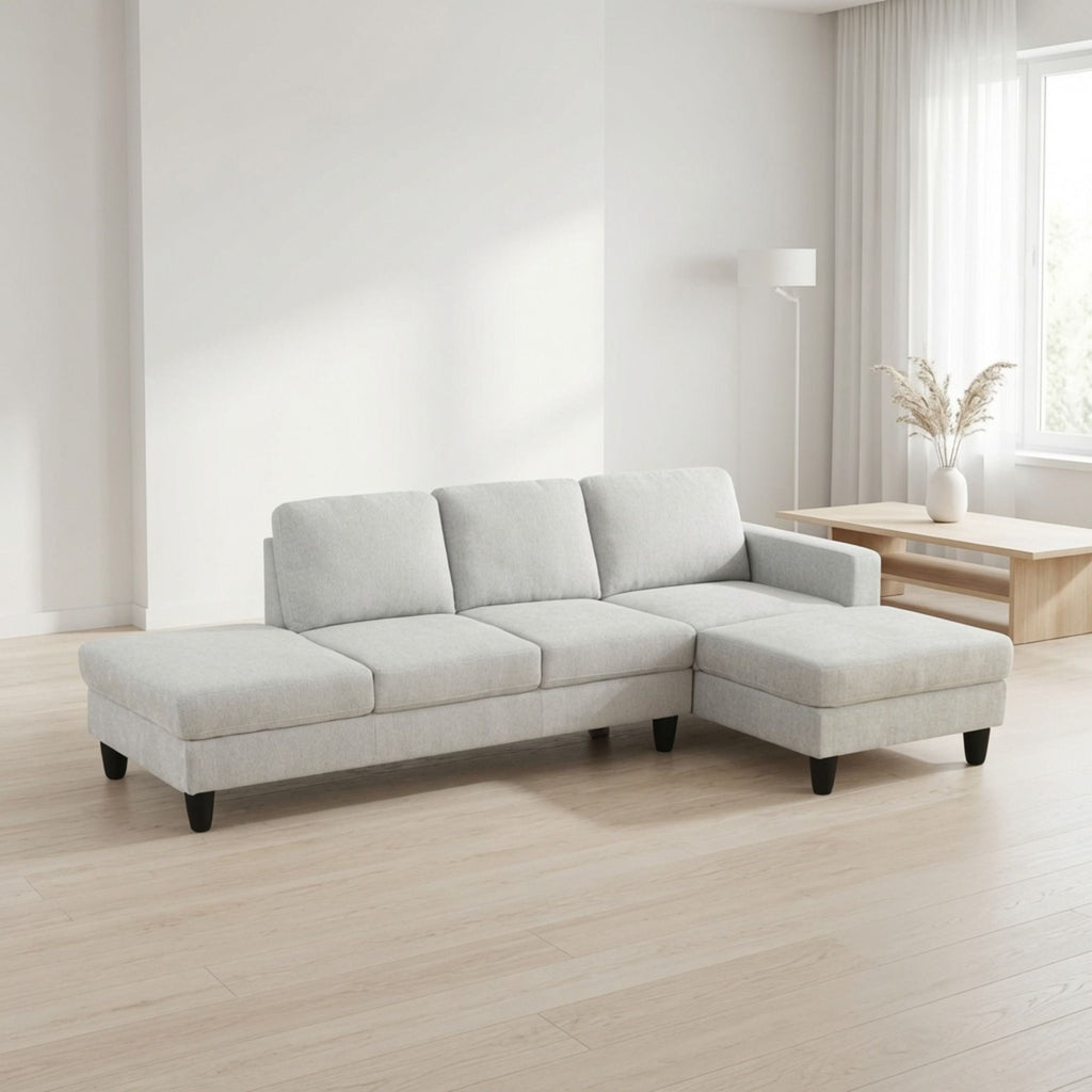 L - Shaped Sectional Sofa With Chaise & Ottoman