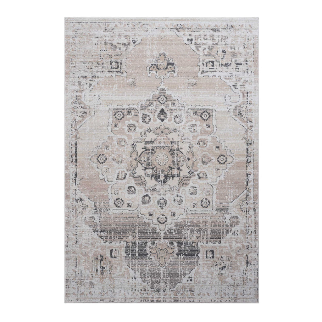 Payas - 6' X 9' Medallion Area Rug - Cream / Beige