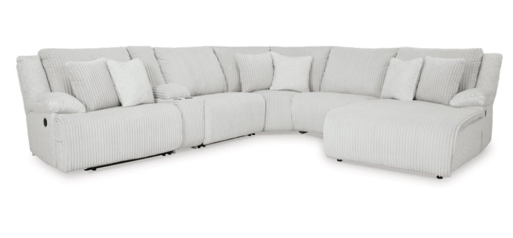 Top tier 6 piece manual reclining modular sectional with Chase and console