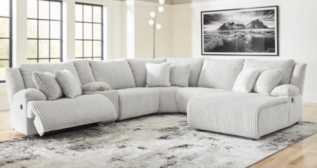 Top tier 6 piece manual reclining modular sectional with Chase and console