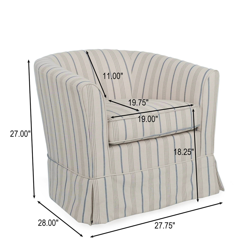 Zeniqua - Upholstered Swivel Chair With Loose Cover