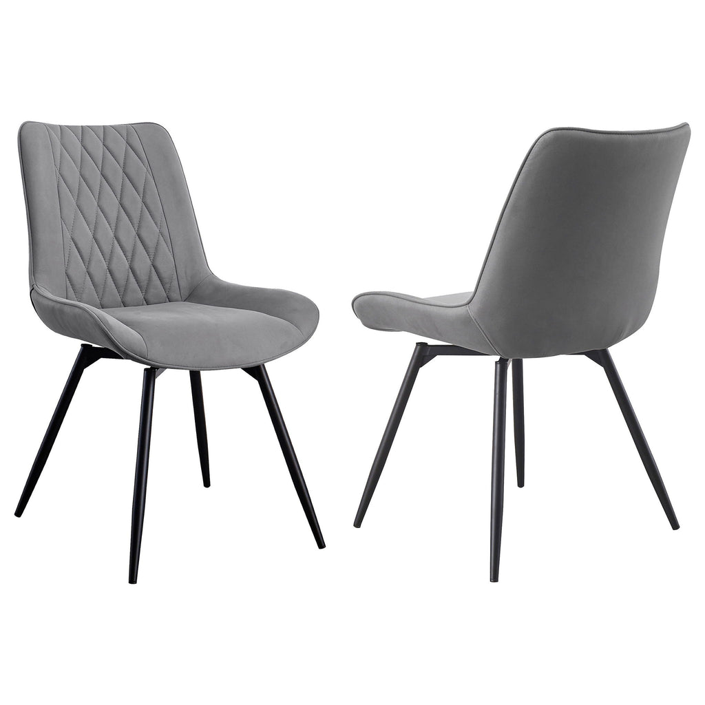 Tufted Swivel Dining Chairs (Set of 2) - Gray