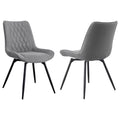 Tufted Swivel Dining Chairs (Set of 2) - Gray