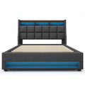 Upholstered Platform Bed With A Hydraulic Storage System, LED And USB Charging (Without Mattress)