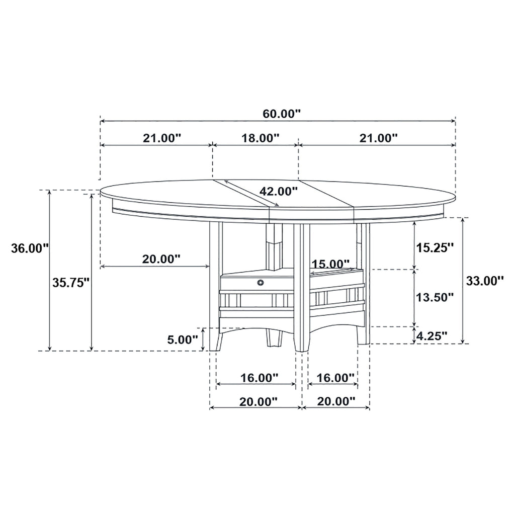 Hester - Extension Counter Dining Table - Espresso