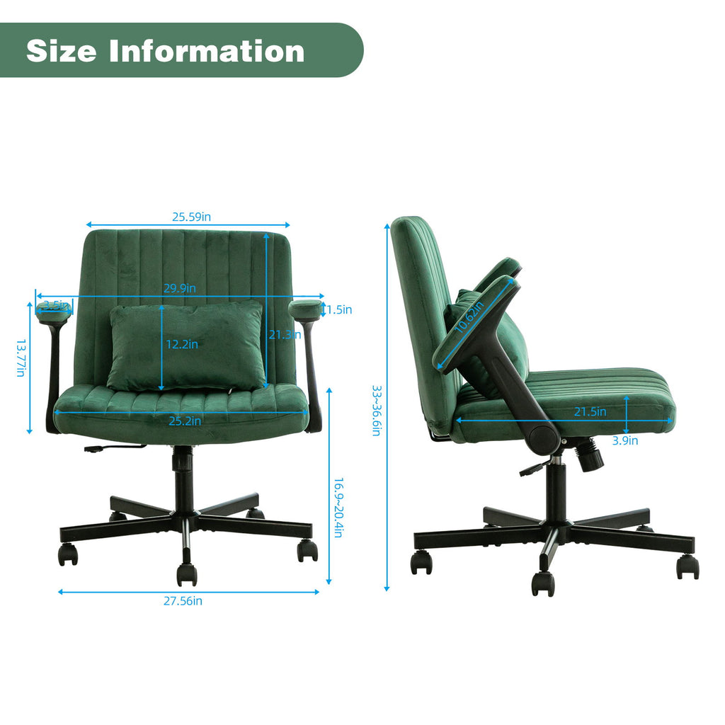 Criss Cross Armrest Office Chair With Wheels