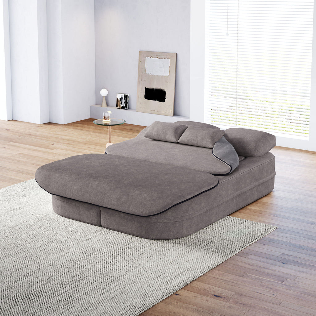2 In 1 Foldable Sofa Bed With Multi Functional Blanket, Floor Lounge Sofa
