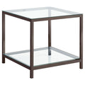 Weston - 1 Shelf Side End Table - Nickel