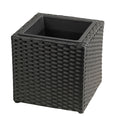 Cubic Planter Box, Plant Pot With Insert Indoor Outdor - Black