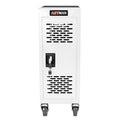 16 Bay Mobile School Charging Cart Station For Chromebook, Tablet And Laptop Computer With Power Strip Included - White