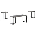 3 Piece Occasional Set With Smooth Top - Gray