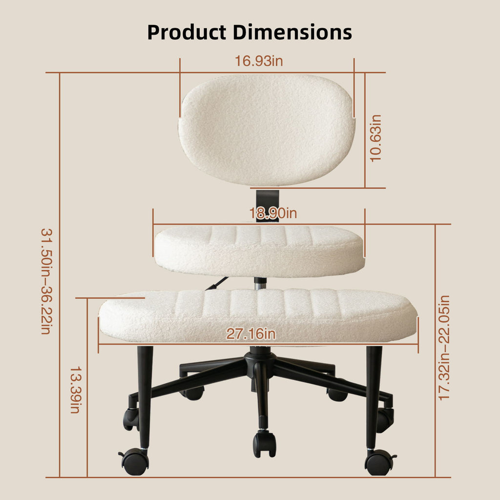 Ergonomic Cross Legged Office Chair With Back Support