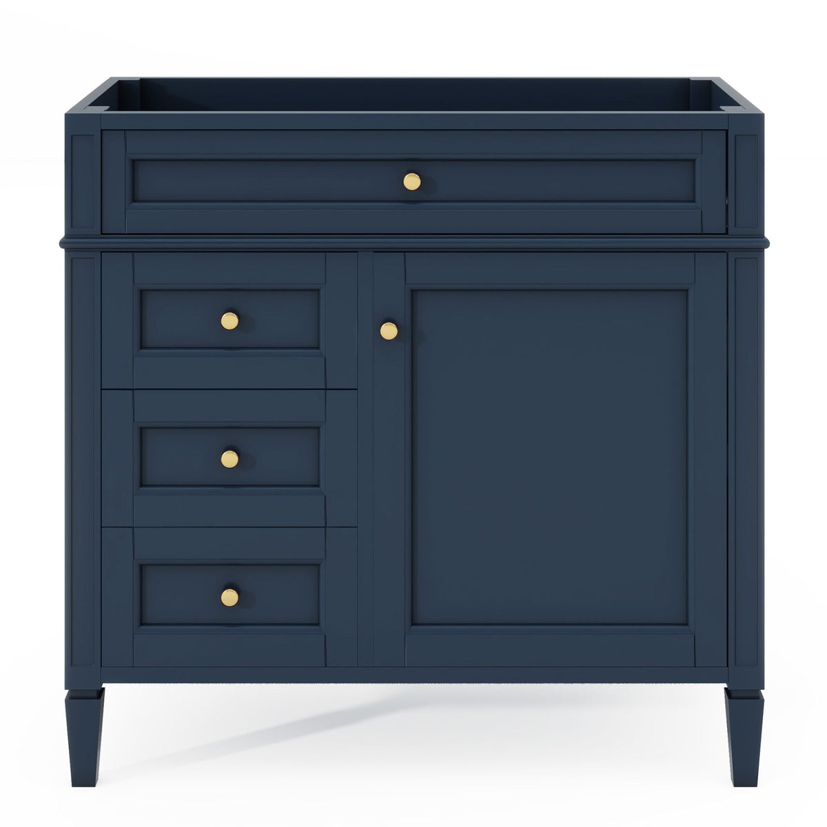 Bathroom Vanity With 2 Drawers And Tip-Out Drawer, Storage Cabinet