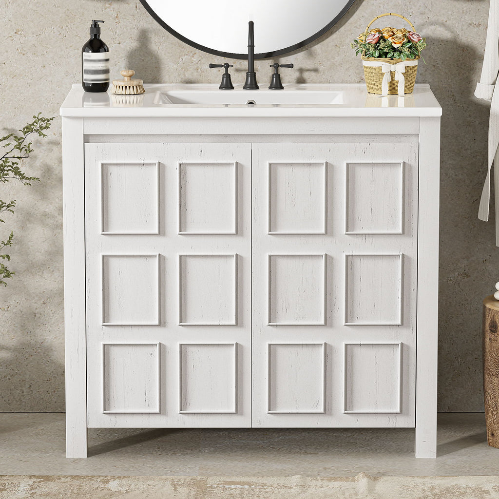 Bathroom Vanity Organizer With Sink, Combo Cabinet Set, Bathroom Storage Cabinet