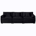 Modern Oversized Deep Seat Sectional Sofa With Pillows