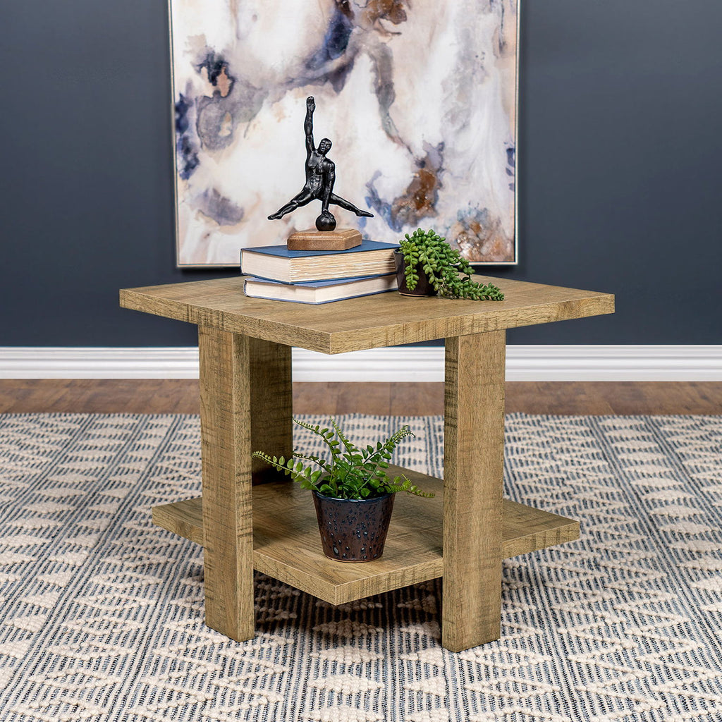Square End Table - Mango Color