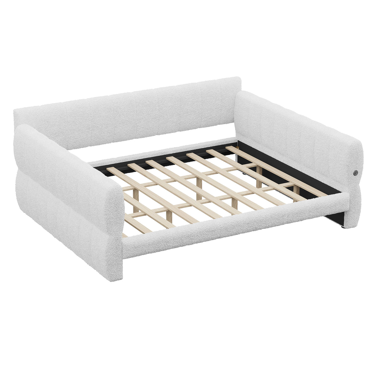 Upholstered Platform Bed With USB Charging