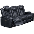 Power Reclining Sofa With Adjustable Headrest - Inky Blue