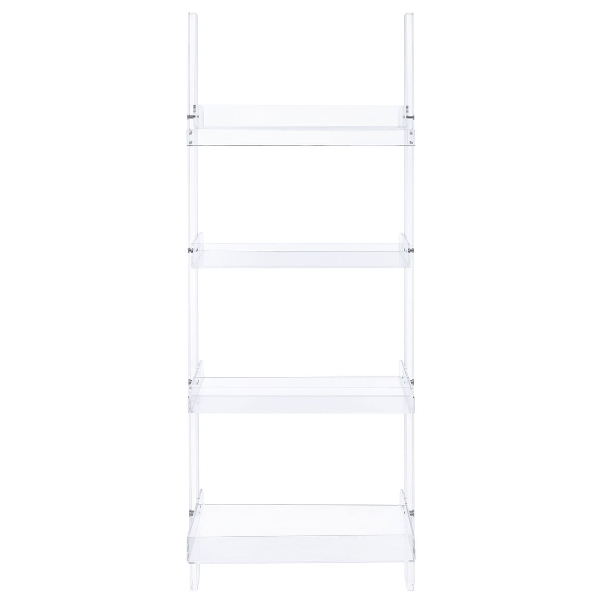 Cimarron - Ladder Bookcase With 4 Shelves - Clear