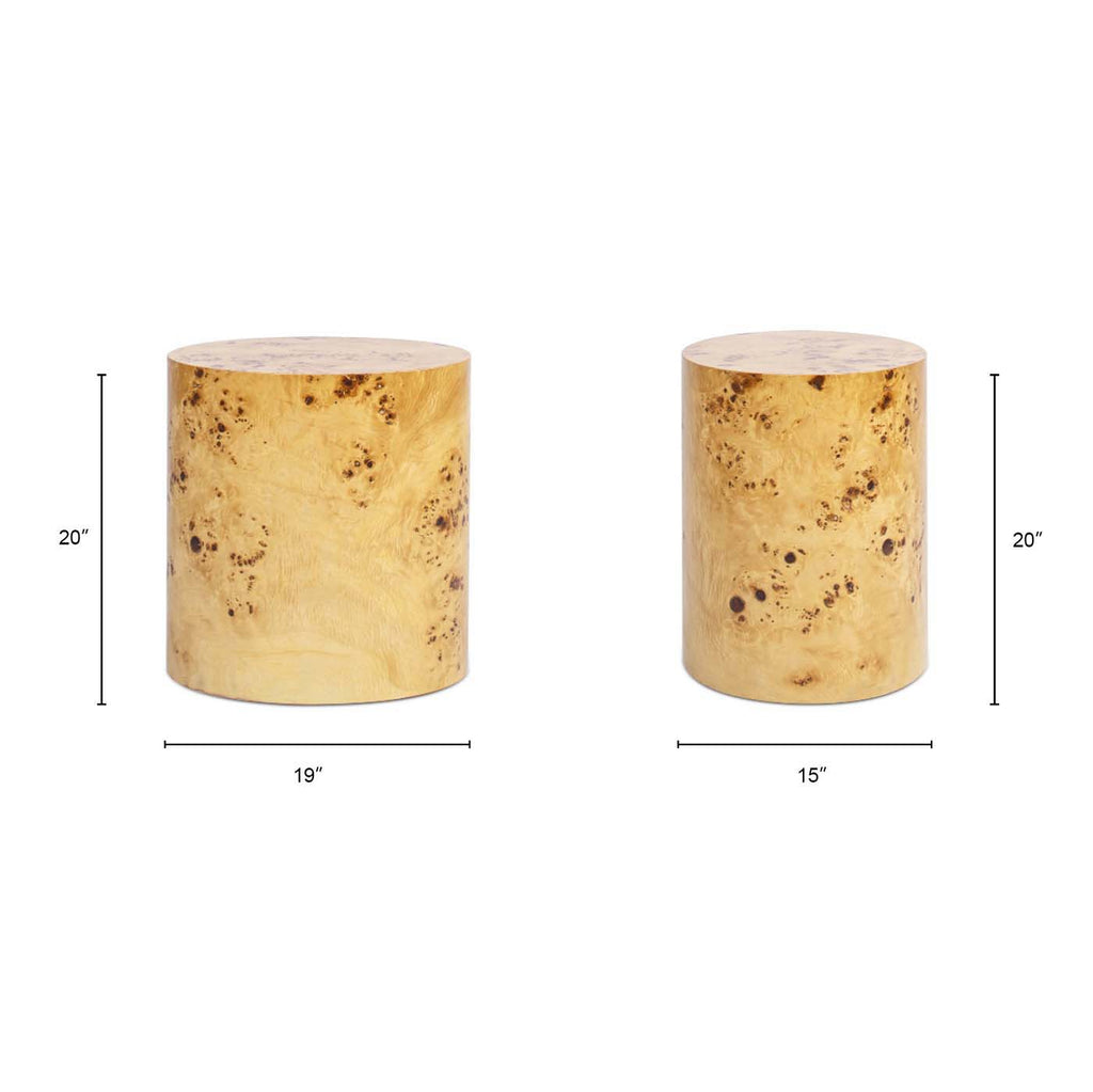 Nebula - Accent Oval Pillar Side Table