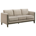 Fisher - Upholstered Panel Arm Sofa - Taupe