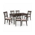Claudia II - Weathered 7 Pieces Dining Room Set - Gray